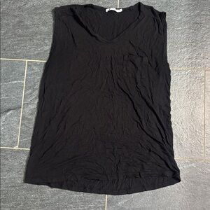 Black Alexander Wang Muscle Tee with front Pocket